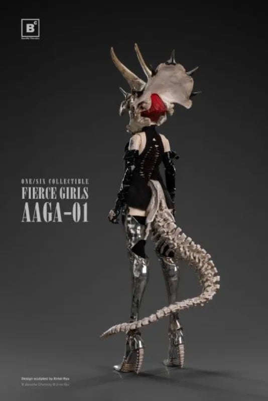Beautiful Chemistry Original  Fierce Girls 1/6 Ratio Dinosaur Skull Cover Anime Figure Action Joint Mobility Figure Model Toys