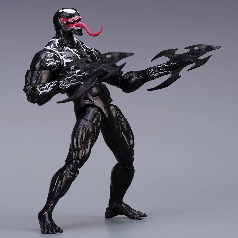 Venom Action Figure Hasbro SHFiguarts Symbiote Head Carving 2.0 SHF Movable Movies Model Doll Collectible Kids for Toy Gift