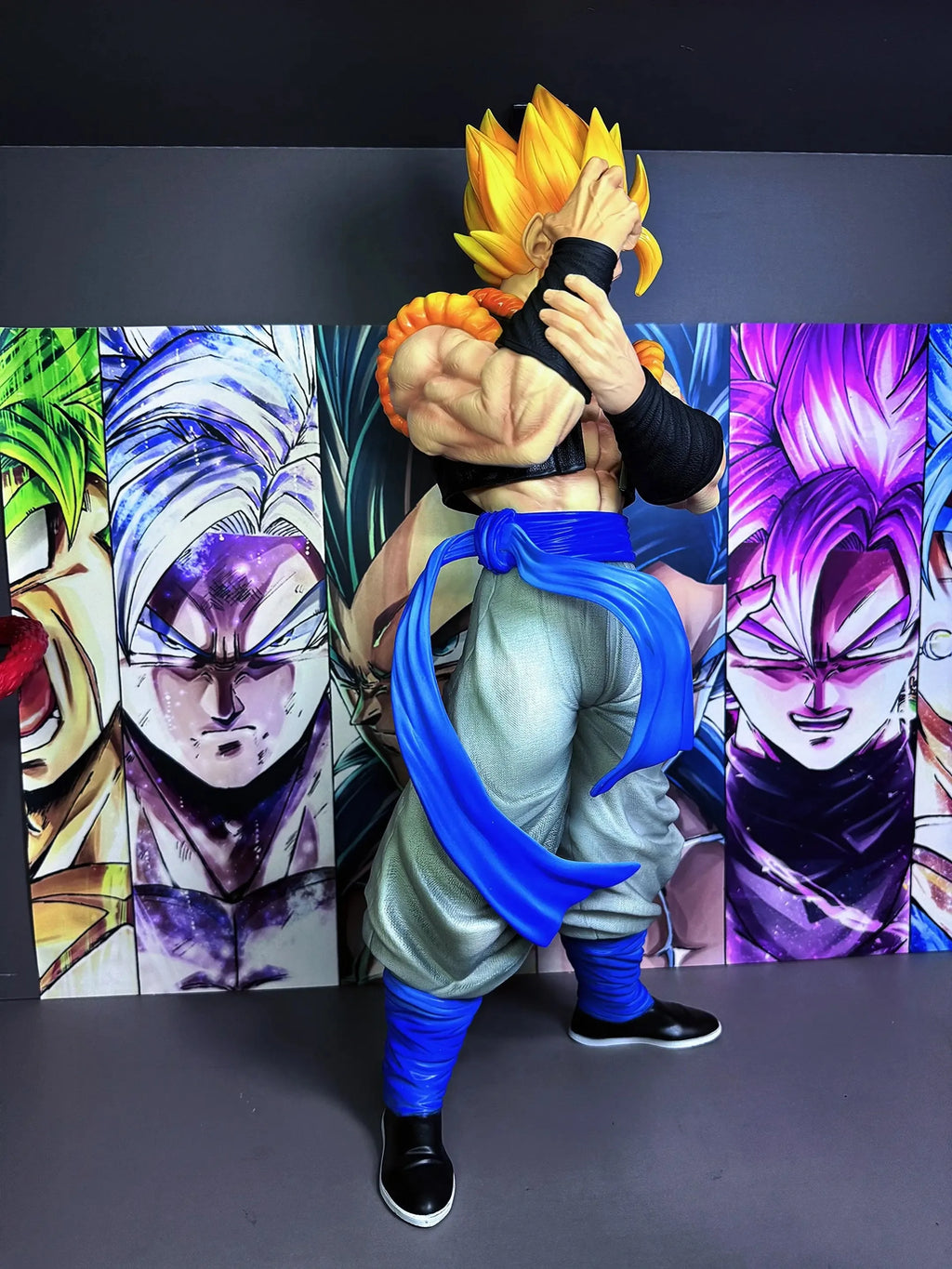 50cm DX JT Dragon Ball Anime Figure Gogeta Broli Super Model Peripheral Action Figure Desktop Decoration Gift Toys Kids