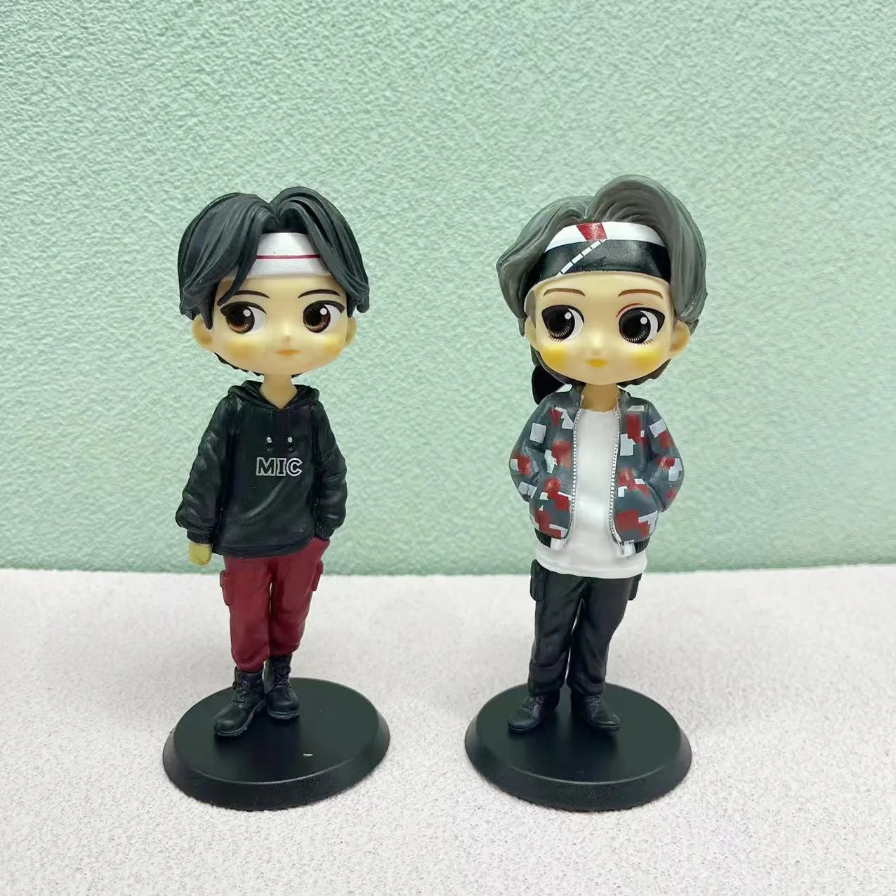 Bts Q Edition Anime Doll Hand-Made Model Car Decoration Ornaments Collectible Action Figure Jk V Rm Characters Mic Drop