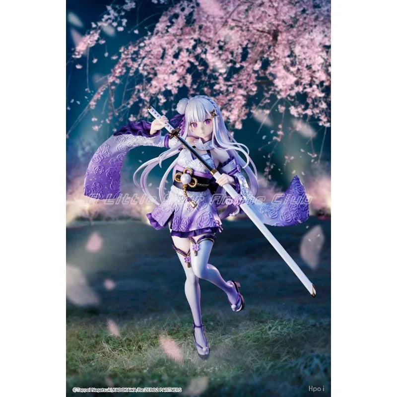 Original KADOKAWA KDcolle Re: ZERO - Starting Life in Another World Emilia Battle Costume Animation Figures Toys Model