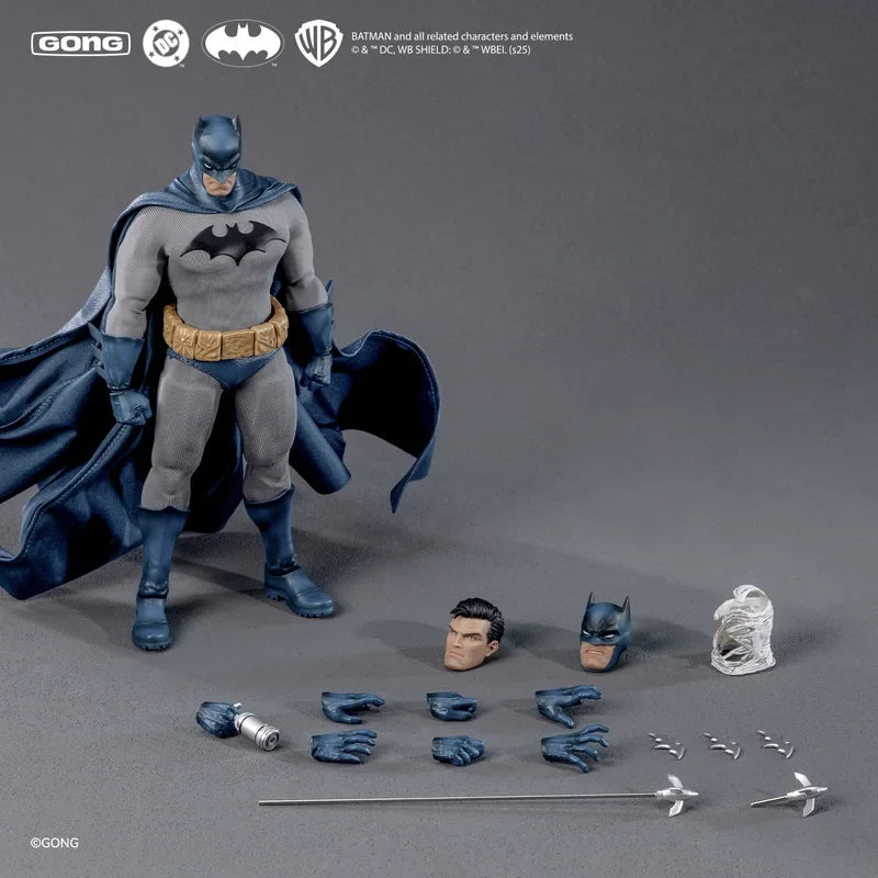 Original GONG DC Hush Batman Action Figure Model Toys 1/12 Bruce Wayne Series Fabric Clothing Model Toy Collectible Gift