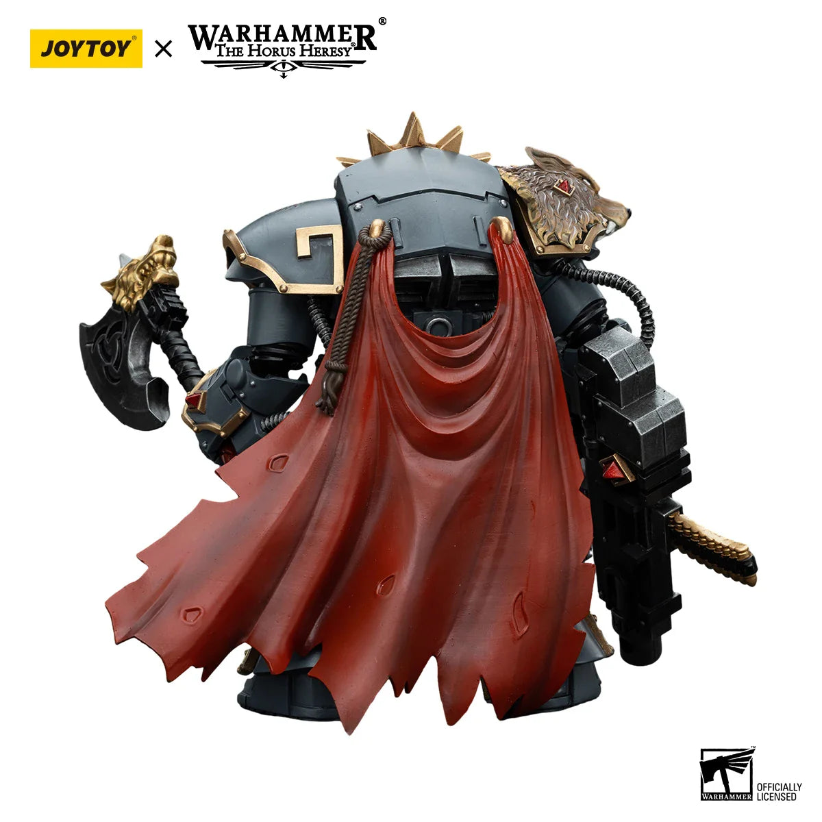 JOYTOY Warhammer 30K 1/18 Actionfigur Space Wolves Hvarl Rotklinge Anime Militärmodell