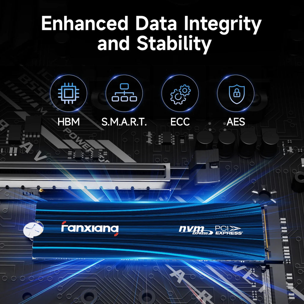 Fanxiang S880E/S880ER 7100MB/s NVMe M.2 SSD Drive PCIe4.0x4 1TB/2TB/4TB M.2 2280 SSD Internal Solid State Drive For PS5 Laptop