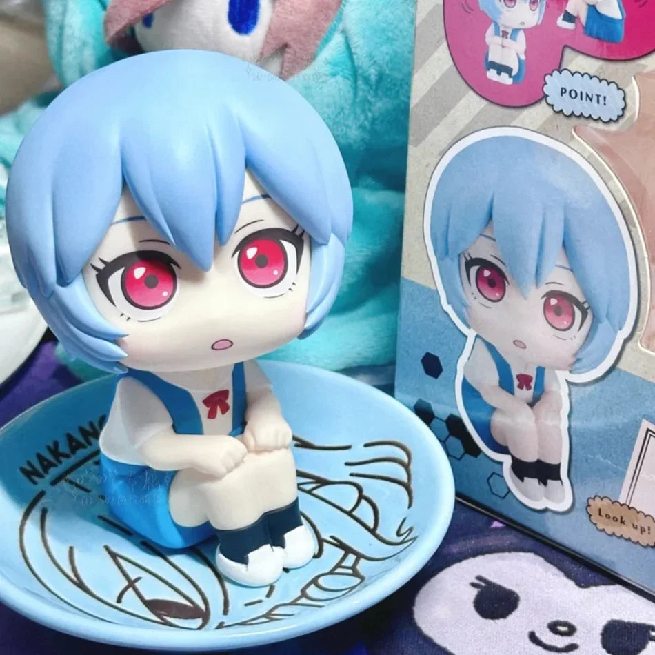 New Anime Neon Genesis Evangelion Eva Ayanami Rei Asuka Langley Kawaii Cute Figure Pvc Model Toys Doll Q Version Ornaments Gifts