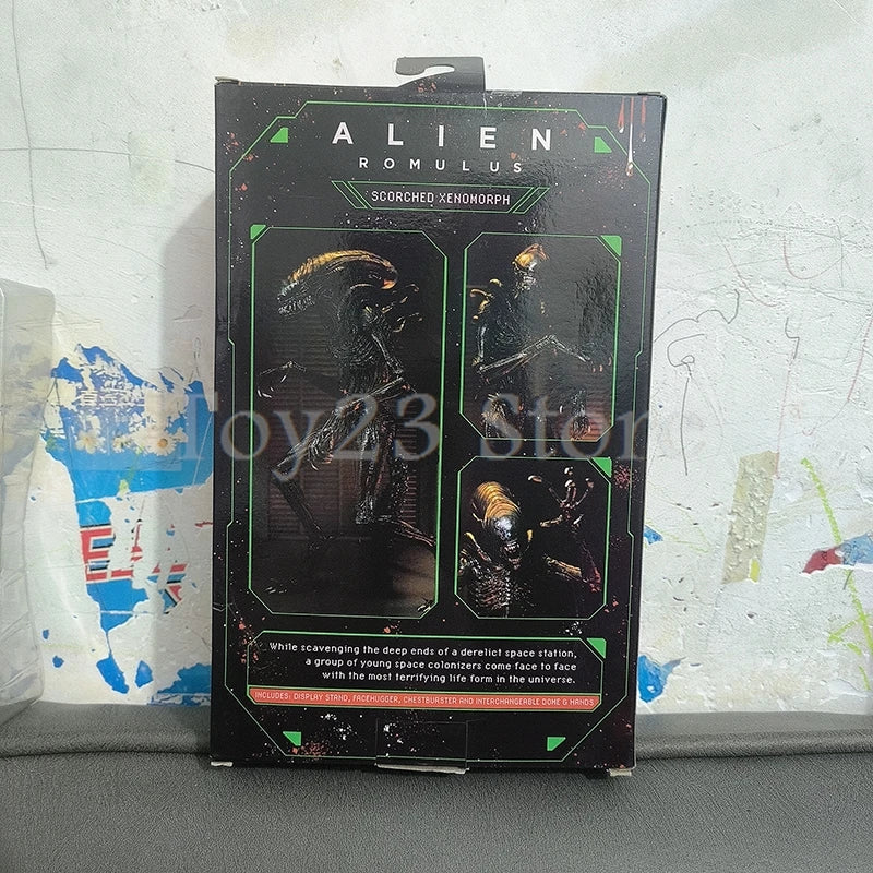 Alien Romulus Scorched Xenomorph Anime Figure Aliens vs Predator Action Figure Collection NECA Movie Toy Doll Birthday Gift 20cm