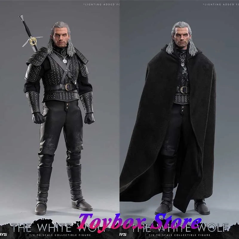 BUZZTOYS BUZ001 1/6 Scale Brave Hunter Wizard Male Action Figure Gray Hair Witcher Simulation Delicate 12" Full Set Soldier