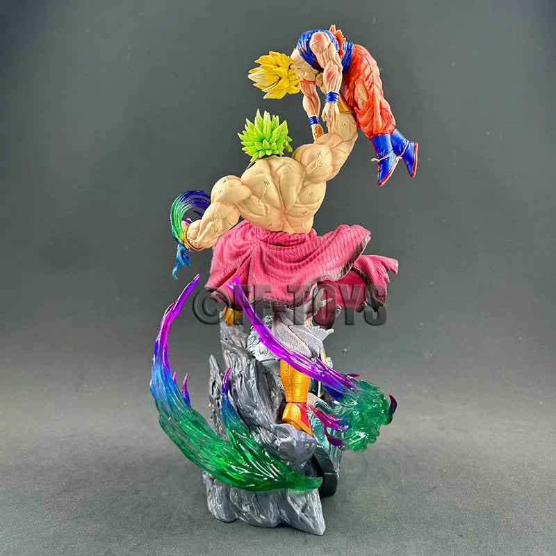 Anime Dragon Ball broly Vs Goku Figure 28cm Pvc Action Figures Broly Statue Collection Model Toy Gifts