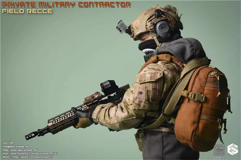 1/6th Easy&Simple ES 26055R PMC Soldier Doll Operation Unit Full Set Moveable Action Figure Gift For Fans Collect About 12"
