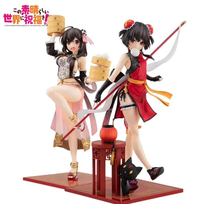 In Stock Original KDcolle KonoSuba 1/7 Megumin Yunyun Cheongsam Anime Figure Model Collection Doll Ornaments Birthday Present