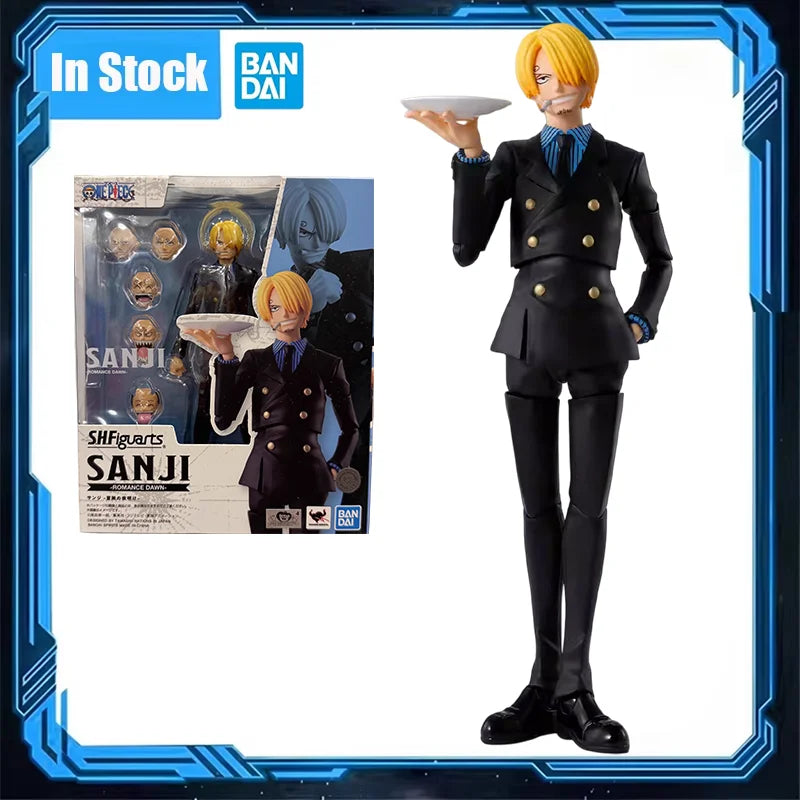 Bandai Genuine SHF S.H.Figuarts One Piece Sanji Adventure of Dawn Figure Anime Action Figure Toy Gift for Kids Boys Desk Decor