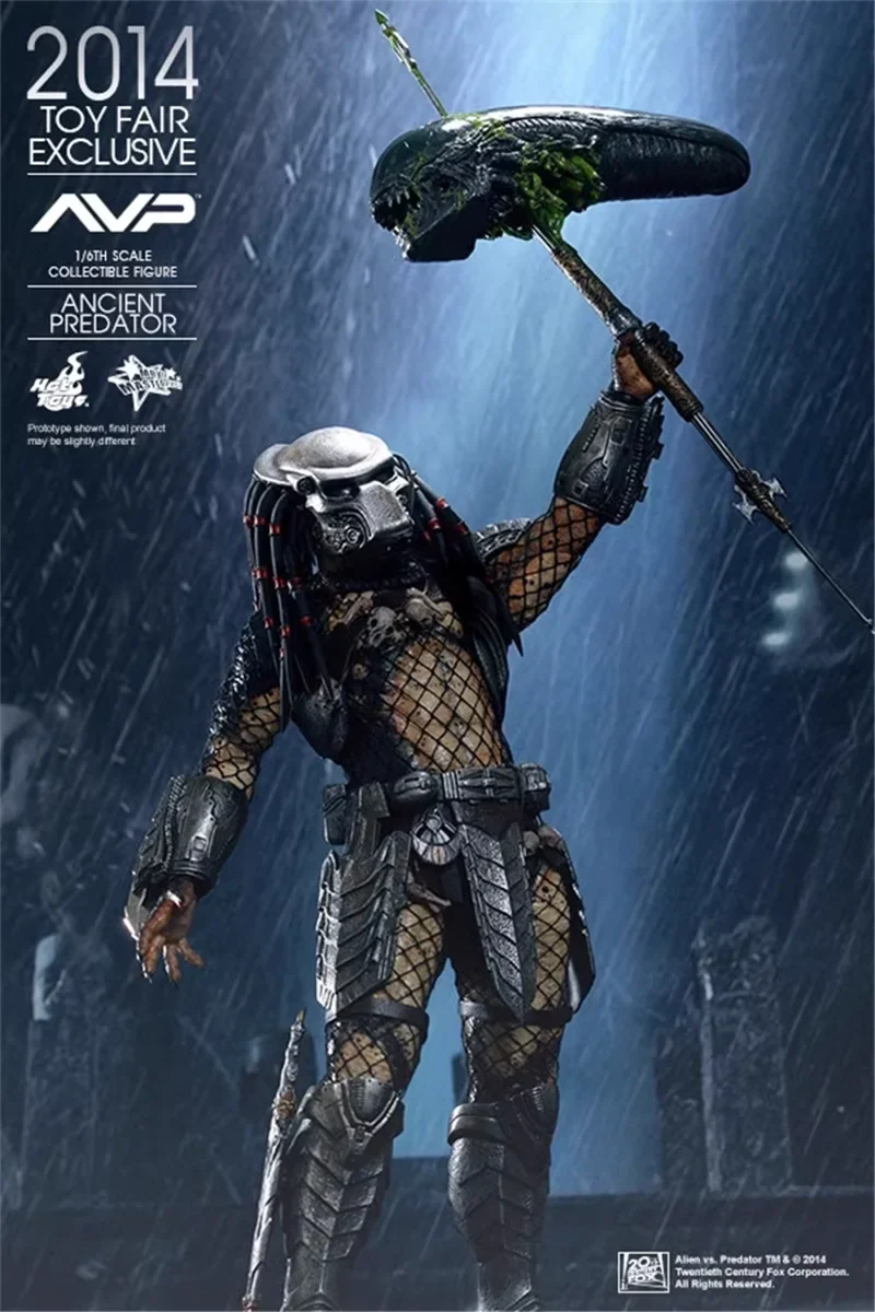 Original Hot Toys MMS250 Alien vs. Predator 1/6 Scale Ancient Predator Collection Action Figure Model Toys35CM