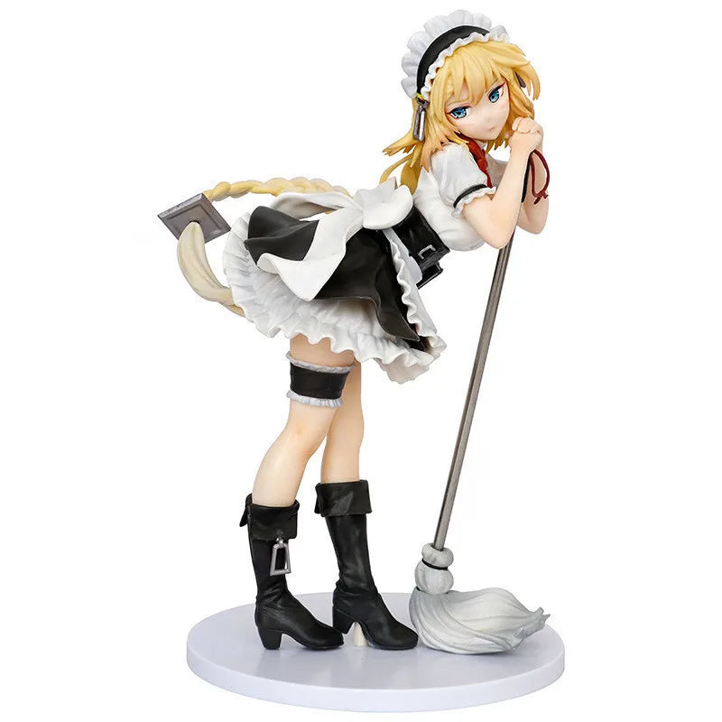 22CM Anime Game Girls Frontline G36 Maid Broom Dress Up Standing Model Toy Gift Collection Action Figure PVC Boxed