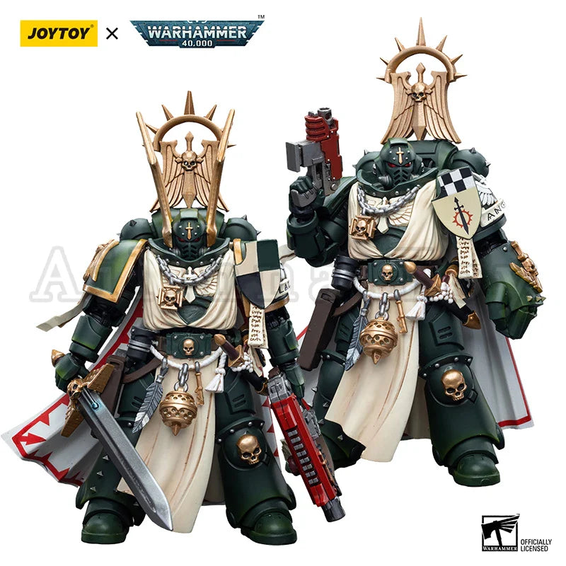 JOYTOY 1/18 Actionfigur 40K Dark Angels Master Lazarus Meister mit Energiefaust Anime Militärmodell