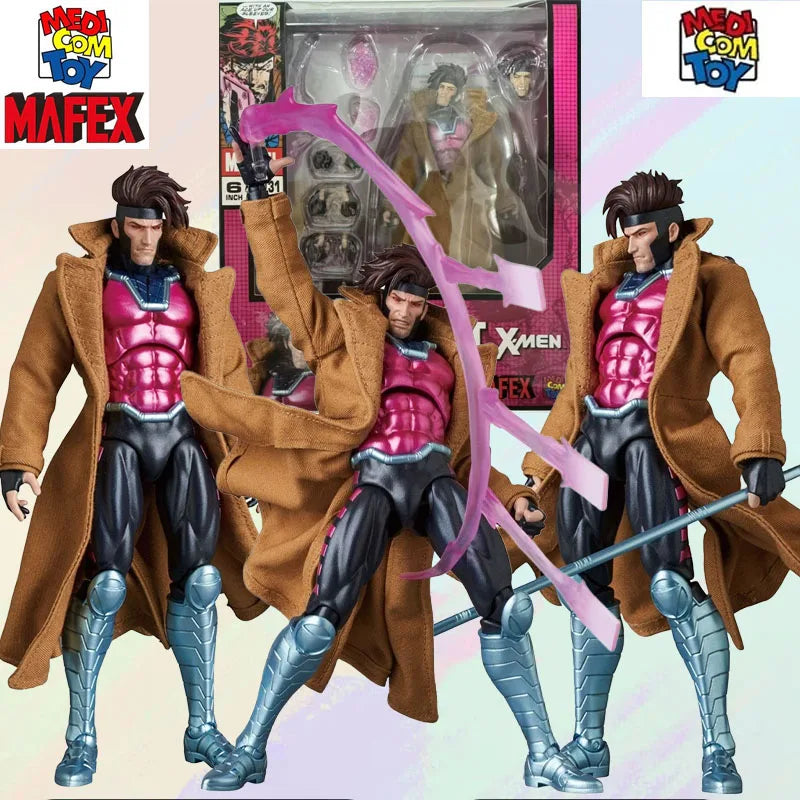 MEDICOM TOY Original MODEL KIT MAFEX 131 GAMBIT COMIC VER ACTION FIGURE Anime Action Figure Model Toys  Model Gifts For boys