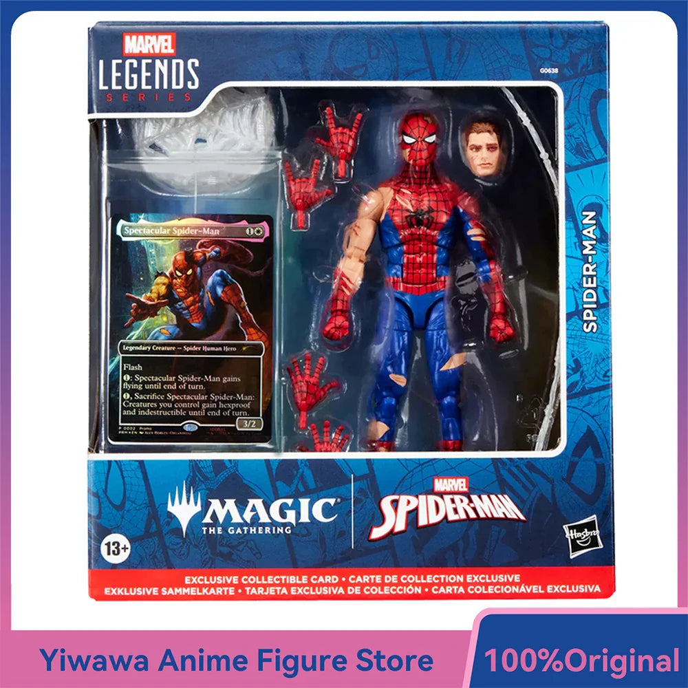 Auf Lager NEU Hasbro Marvel Legends Series Magic: The Gathering Kampfgeschädigter Spider-Man 15cm Anime Actionfigur Modell Spielzeug