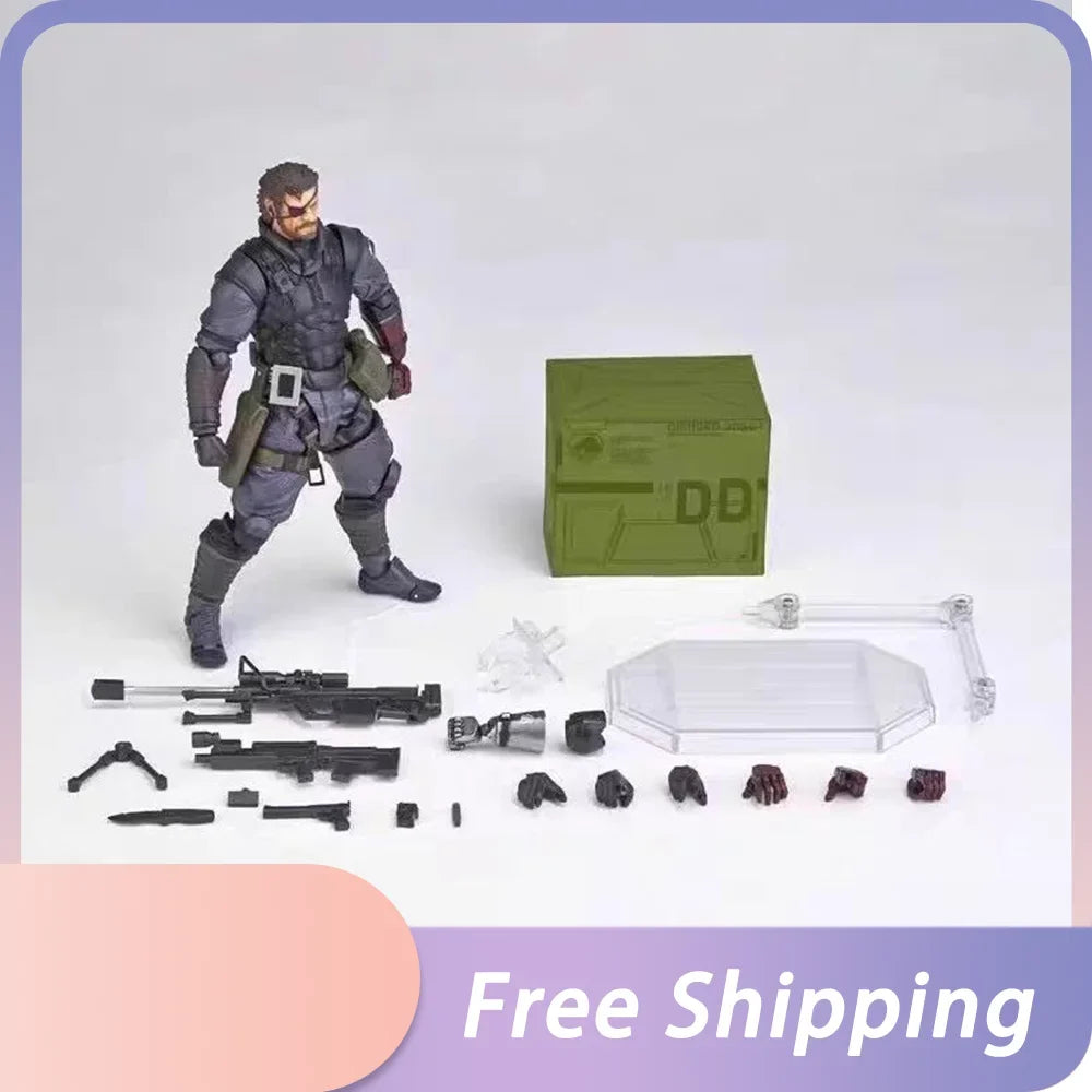 Venom Snake Figure Metal Gear Solid Action Figure Vulcanlog 004 Punished Snake Figurine Pvc Model Statue Collectible Toy Gifts