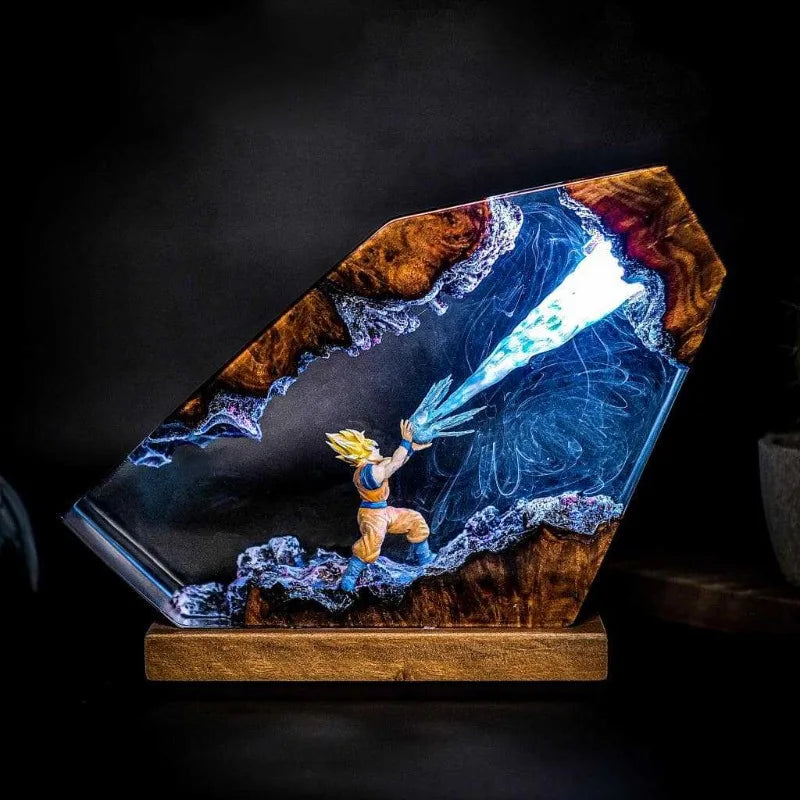 Dragon Ball Surrounding Model Night Light Wukong Shock Wave Surrounding Dragon Ball Resin Night Light Birthday Gift