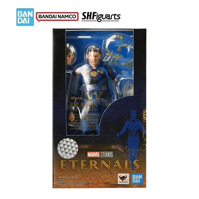Bandai Original Genuine Eternals Model Kit Anime Figures SHF Ikaris Action Figure Collection Model for Kids Toys Christmas Gifts