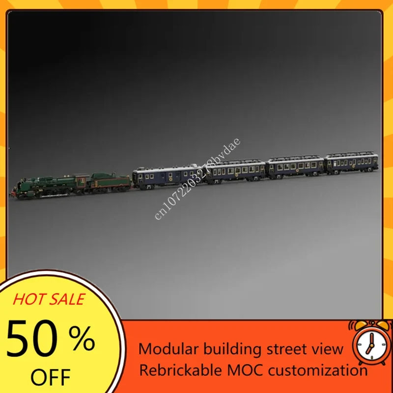 4899PCS MOC Orient Express Train Set Express locomotive Model Custom Puzzle DIY Assembly Technology Education Sets Toys Gifts
