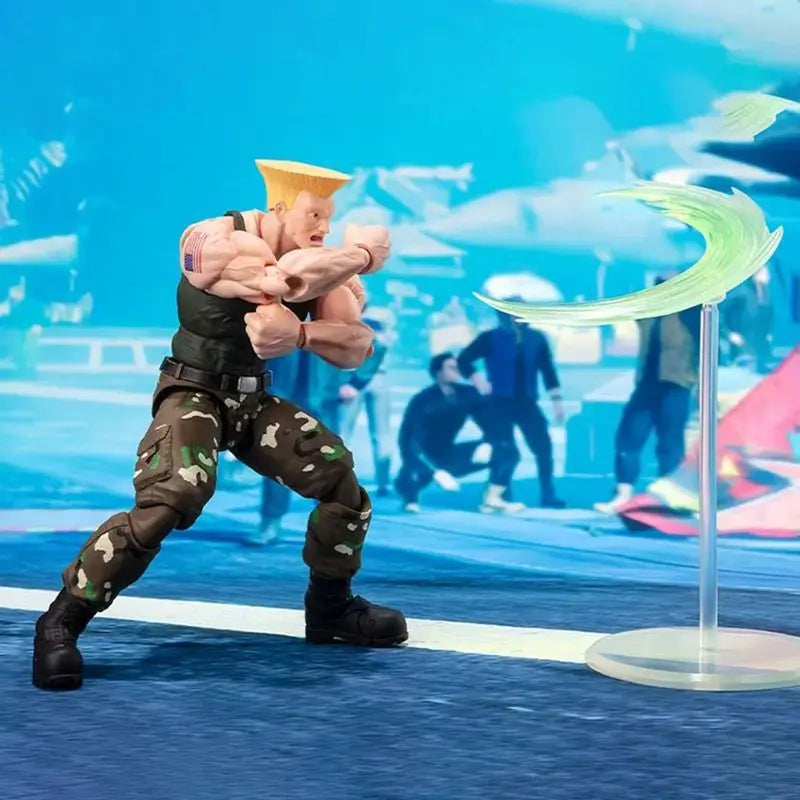 100% Original Bandai Shf Sh Figuarts Street Fighter Costume 2 Guile Action Figure Anime Model Toy Figura Pvc Collection Gift