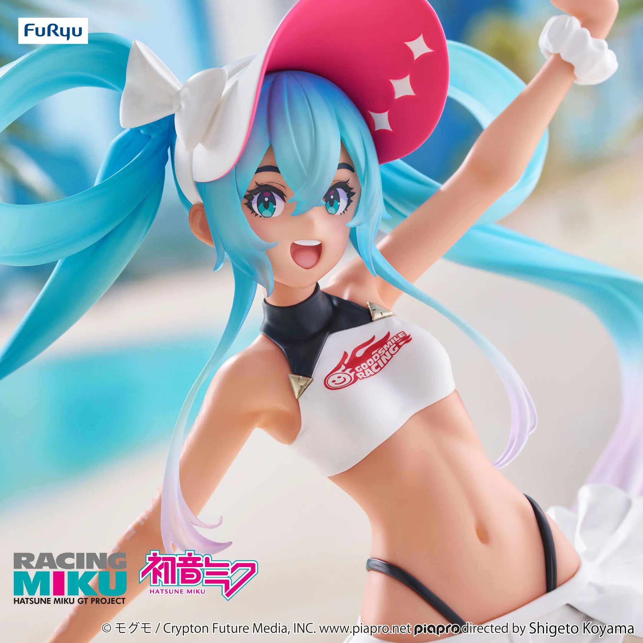 Original Furyu Hatsune Miku GT Project Trio-Try-iT Figure -Racing Miku 2024 Summer Holiday ver Pvc Action Figures Model Figurine