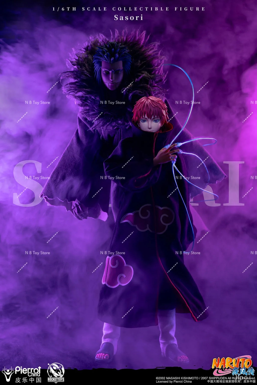 In Stock RocketToys ROC 1/6 Scale Naruto Shippuden Akatsuki Sasori PVC 27cm Anime Action Figure Model Model Toy Collection Gift