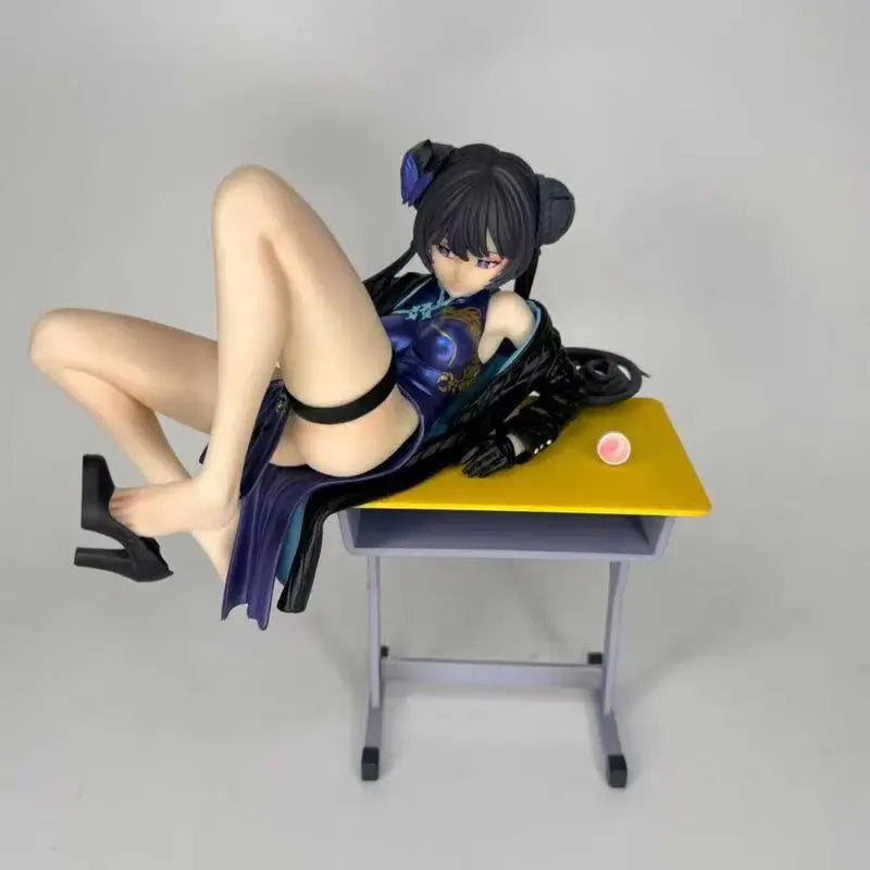 Sitting Beauty Girl Fanyingfei Hand Made Cartoon Anime Peripheral Hand Made Decoration Model Gift Desktop Decoration