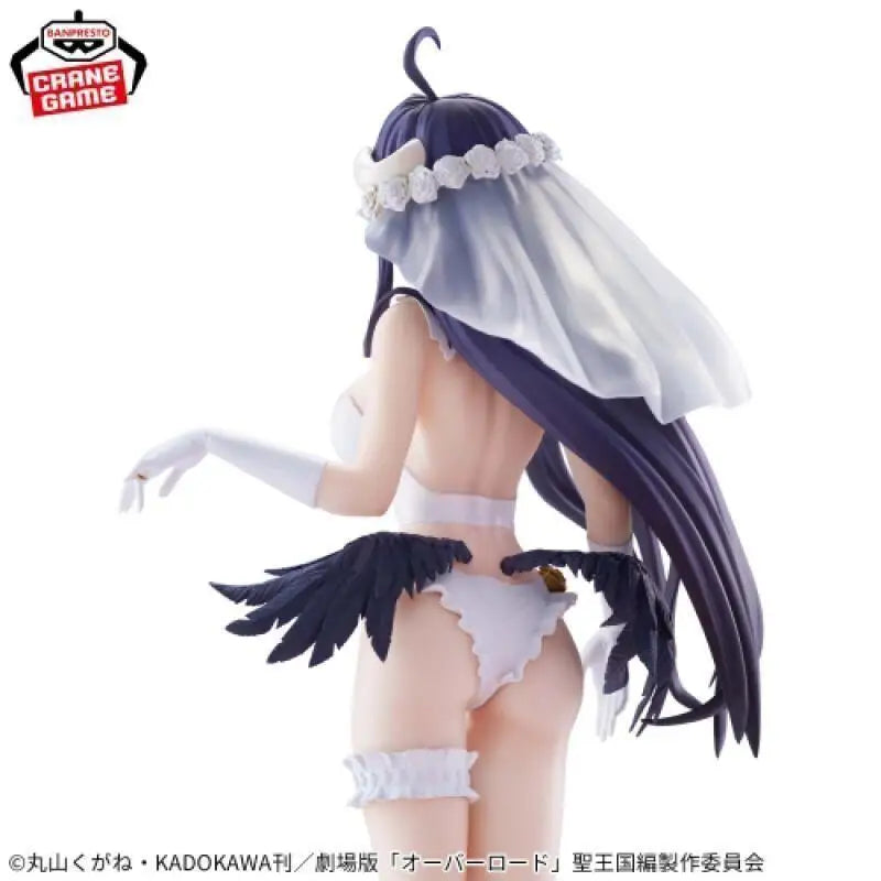 Genuine Bandai Namco Banpresto Overlord Albedo Glitter Glamours Albedo Wedding Ver Pvc Collector Anime Figure Model Toy Gift