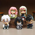 5 Style/Set Q Version Demon Slayer Sitting Ghost Doll Tanjiro Nidouzi Inosuke Zenizu Figure Action Figure Movie Model Toys Doll