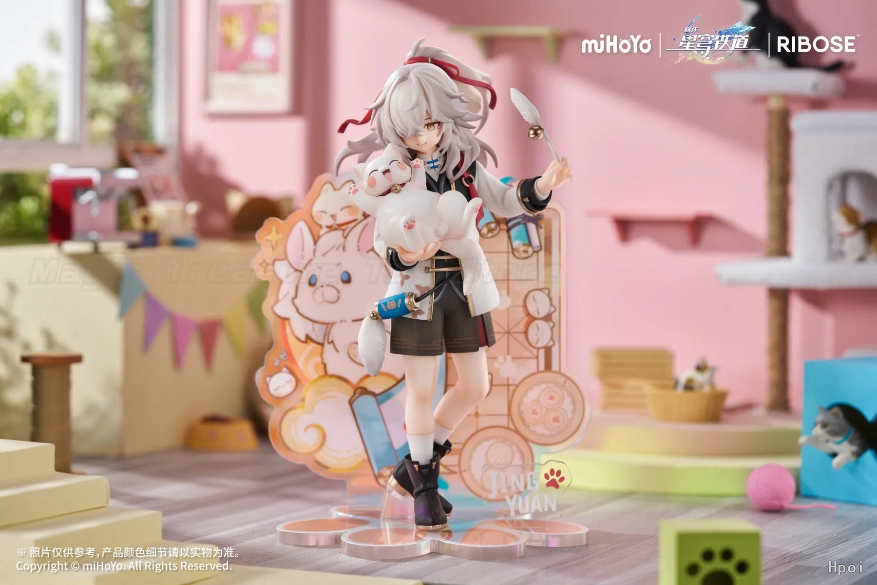 【In stock】Original RIBOSE RISE UP Series Honkai: Star Rail Xiaobudian Cat Series Figure Jingyuan Model Toys and Figure Gifts