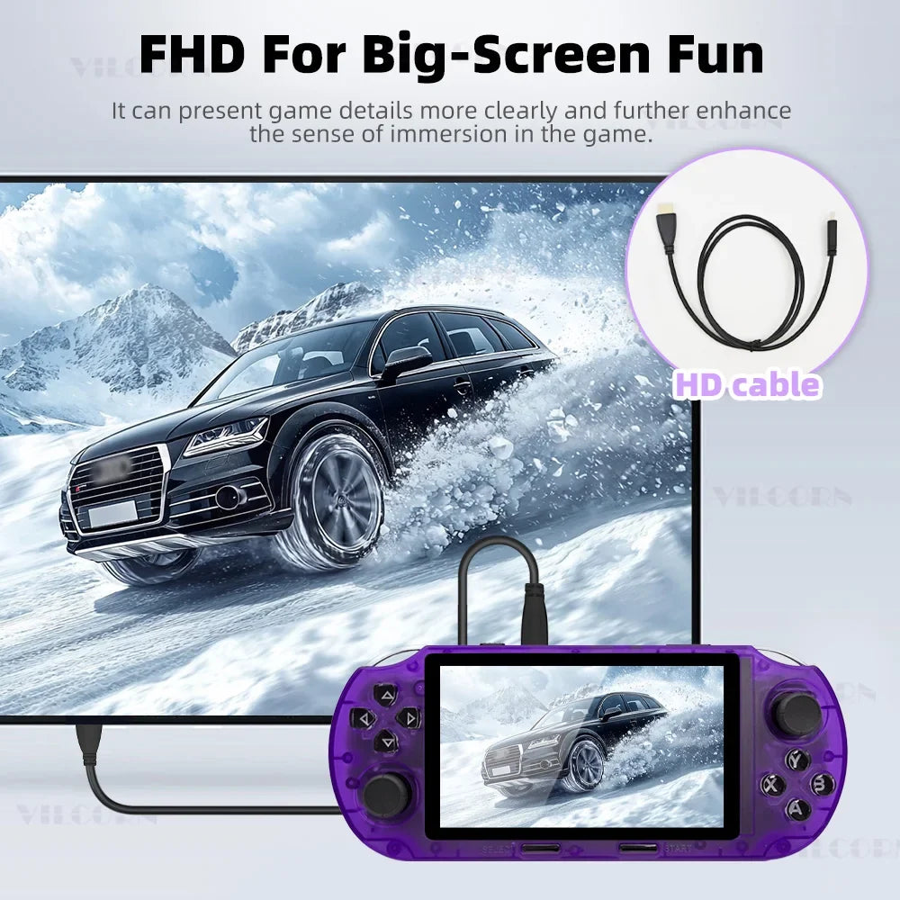 VILCORN SF3000 HD Handheld Game Console for PS1 GBA SNES MAME Retro Emulator 4.5 inch FHD Portable Gaming Machine Christmas Gift