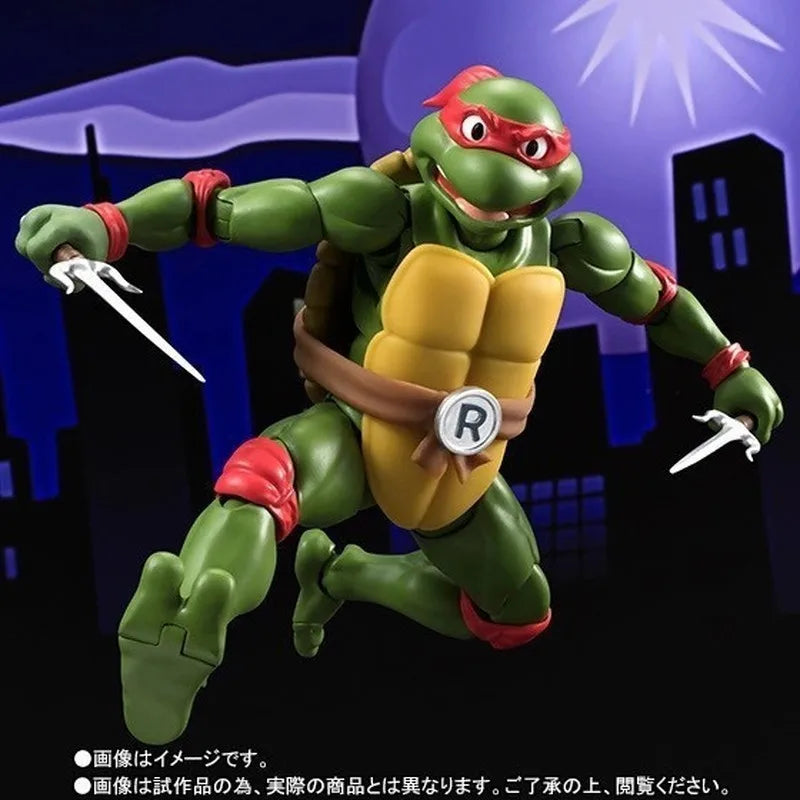 Shf Teenage Mutant Ninja Turtles Action Figures Toy 16cm Da Vinci Raphael Donatello Michelangelo Movable Statues Model Gifts