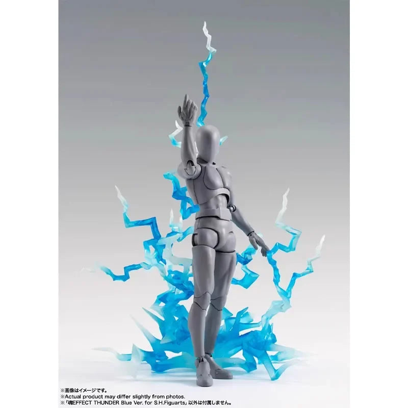 Bandai Genuine Model Kit S.H.Figuarts Effect Thunder Blue Ver. Anime Special Effects Character Decoration Kit Toys for Gifts