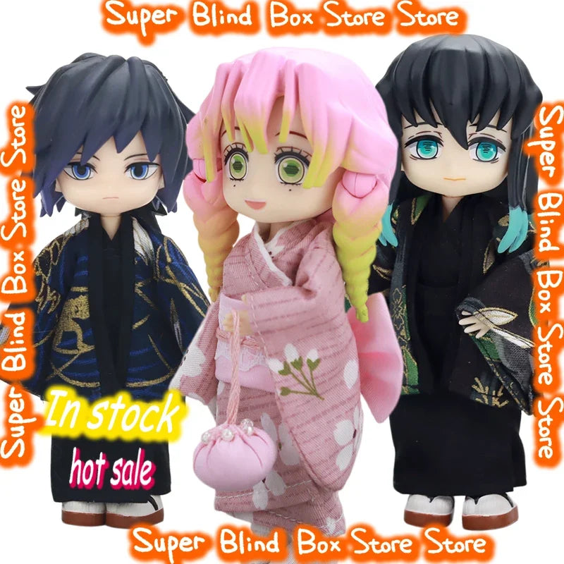 Demon Slayer Kimono Ver Complete Action Figures Bjd Anime Character Mitsuri Kanroji Giyu Tomioka Collectible Model Birthday Gift
