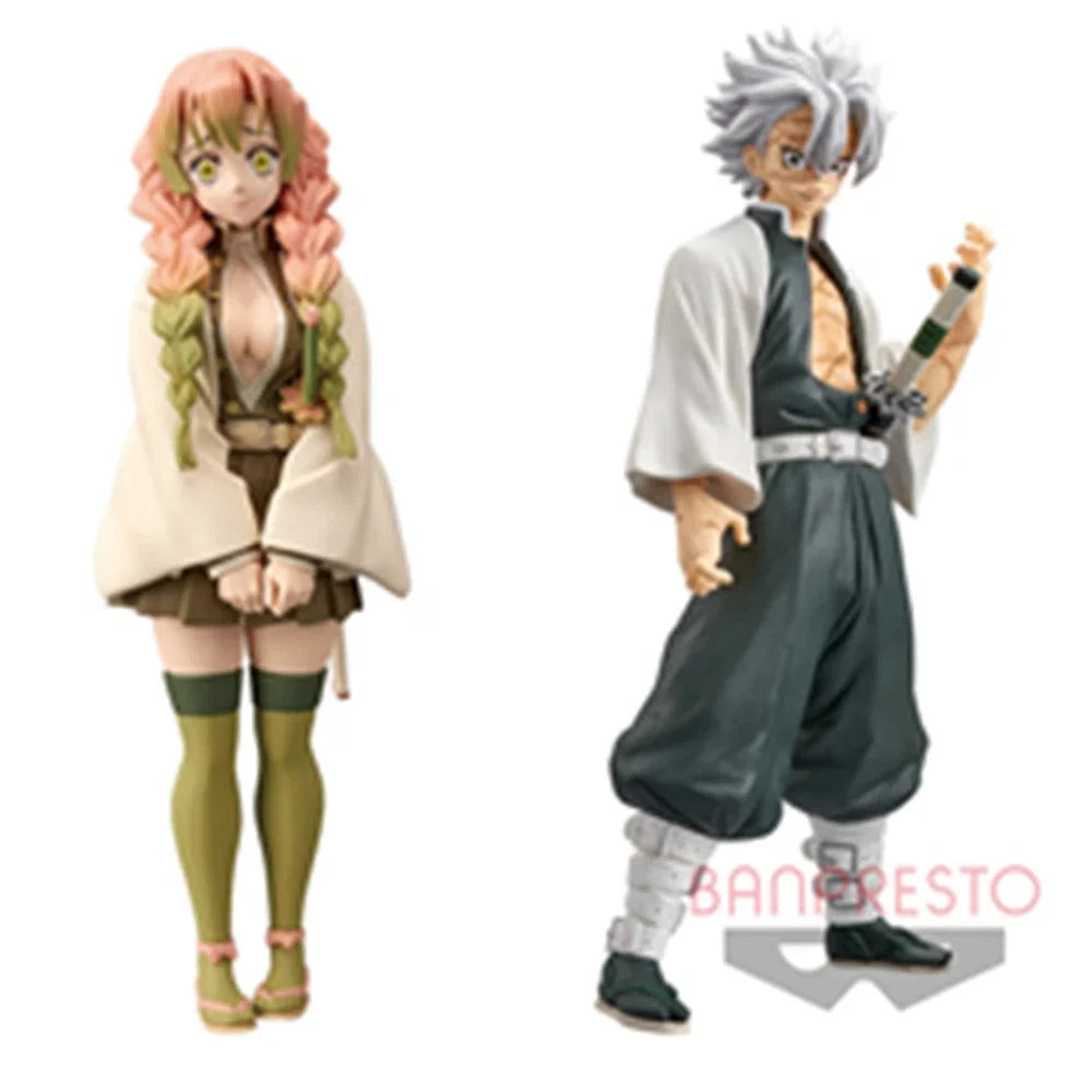 Original genuine 15CM Anime Figure Demon Slayer Kanroji Mitsuri Figure Kimetsu no Yaiba Kamado Tanjirou Figure Model Toy