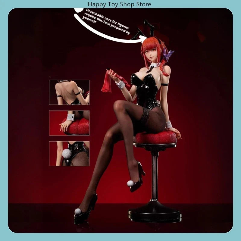 45cm New Chainsaw Man Control Devil Makima Bunny Girl PVC Figure Statue Model Toy