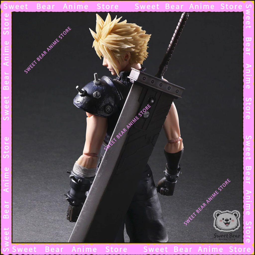 In Stock Square Enix PLAYARTS Final Fantasy VII Remake Cloud Strife Action Figure Anime Model Trendy Toys Desktop Doll