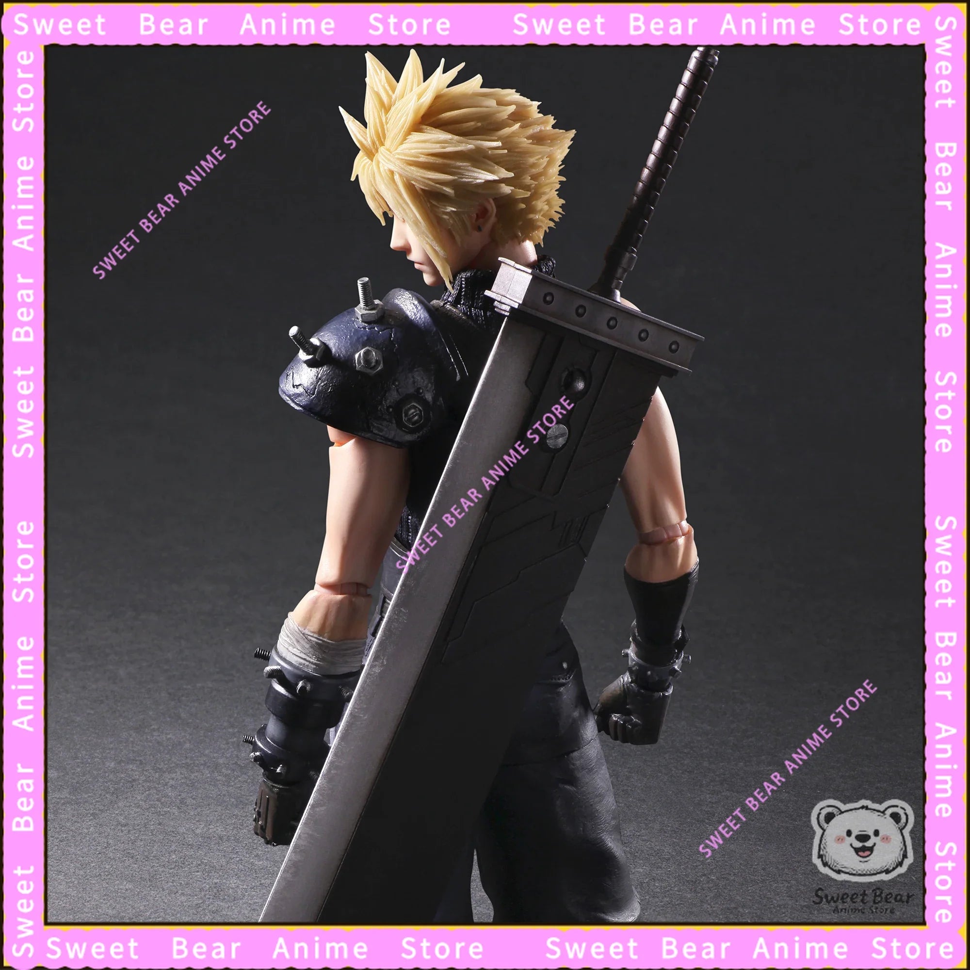 In Stock Square Enix PLAYARTS Final Fantasy VII Remake Cloud Strife Action Figure Anime Model Trendy Toys Desktop Doll