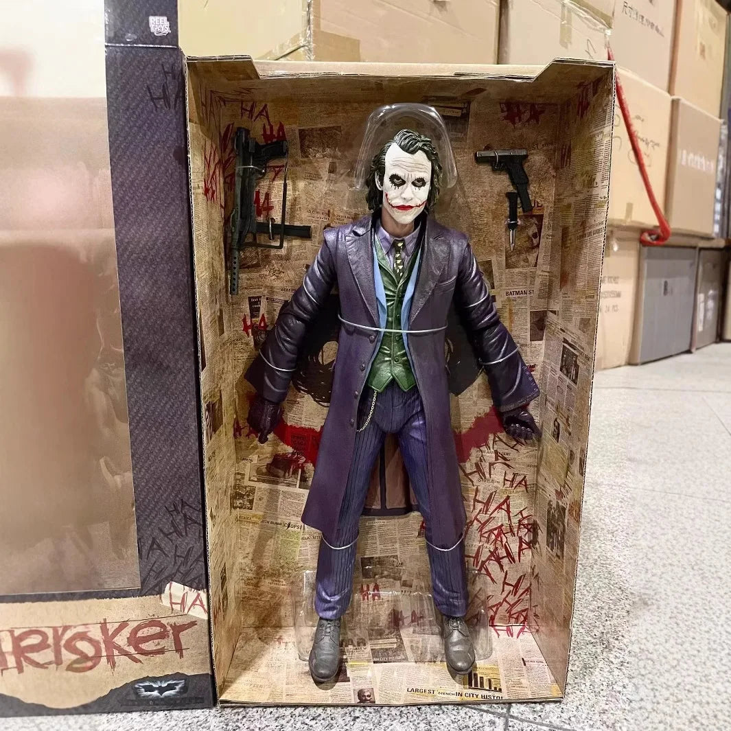 The Dark Knight Movie 18" (40cm) Joker Heath Ledger NECA 1/4 Scale Action Figure  Boxed Collectible Model, Super-Sized Poseable