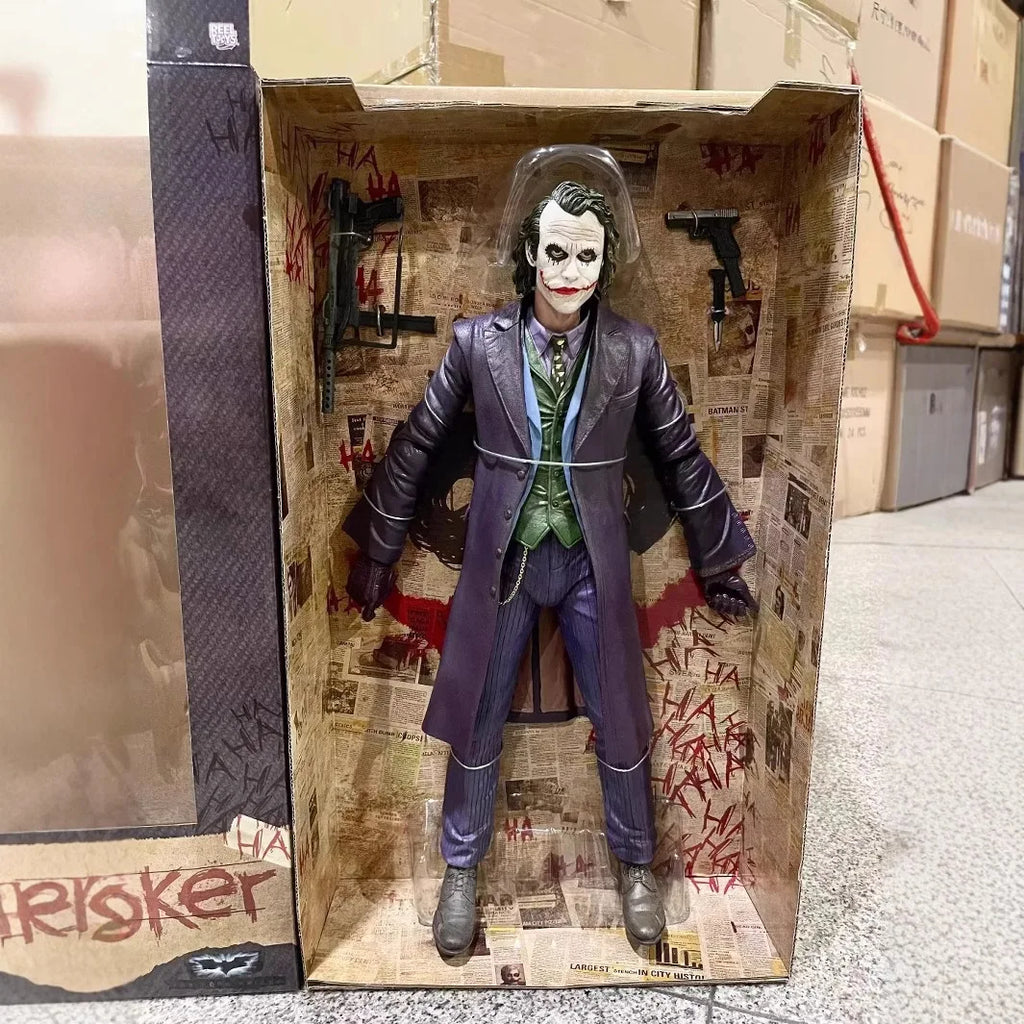The Dark Knight Movie 18" (40cm) Joker Heath Ledger NECA 1/4 Scale Action Figure  Boxed Collectible Model, Super-Sized Poseable