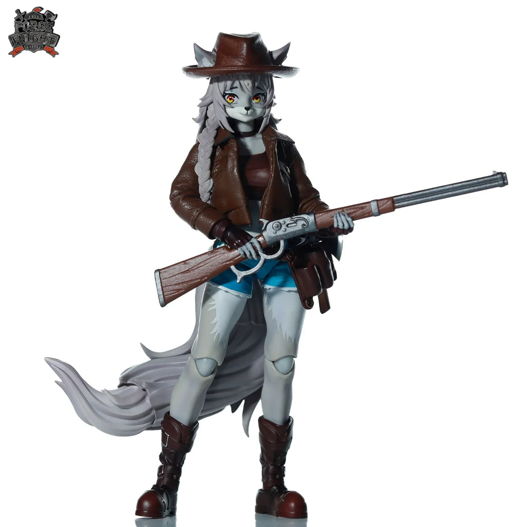 Lado Toys Leah Anime Wolf Girl Repairer Furry Girls Action Figure 1/12 Handmade Custom Cowgirl Cloth Set for Liya