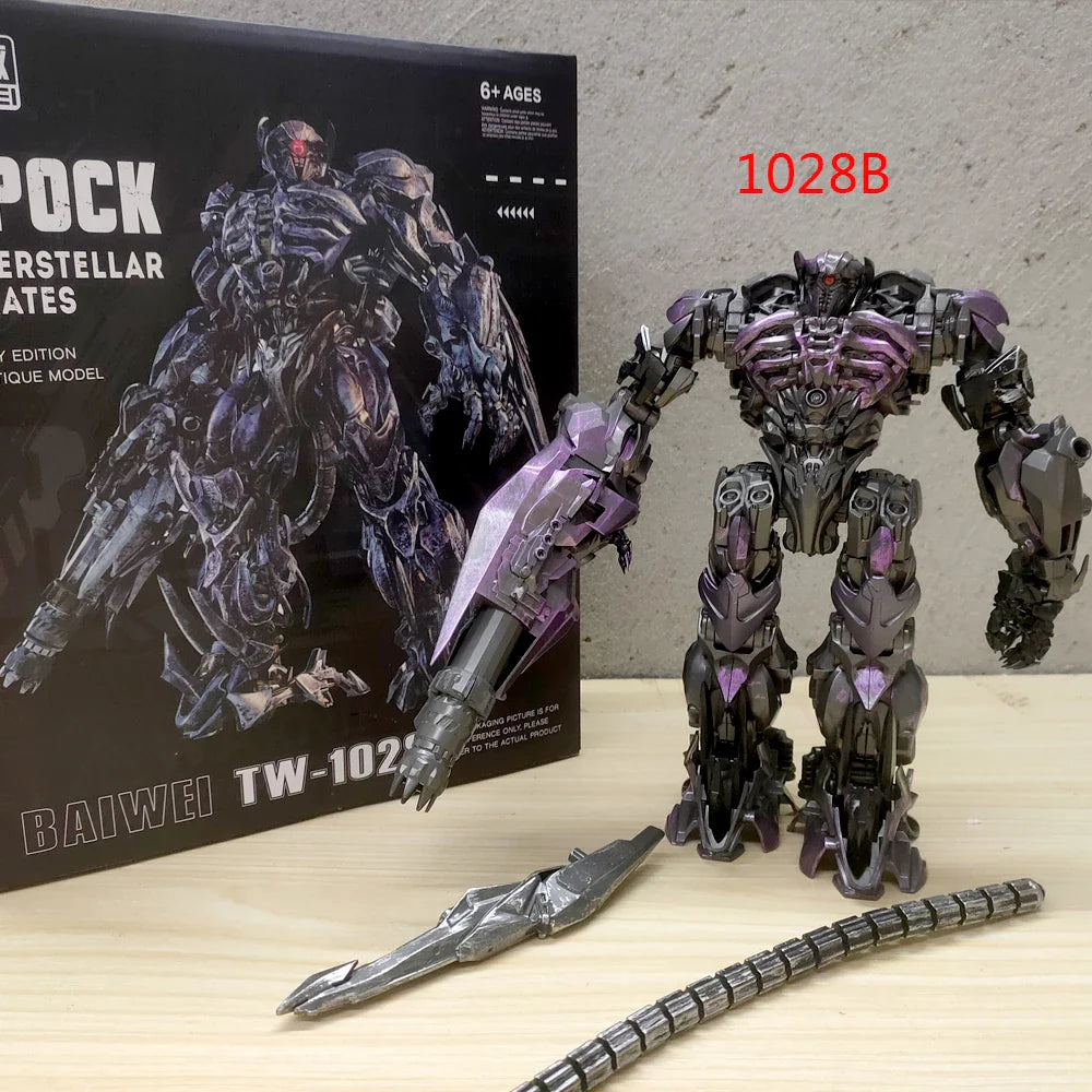 Baiwei Shockwave TW1028 Transformationsspielzeug Sentinel Prime TW1024 Modell Ironhide TW1026 Roboter Bumblebee TW1025 Figur TW1030