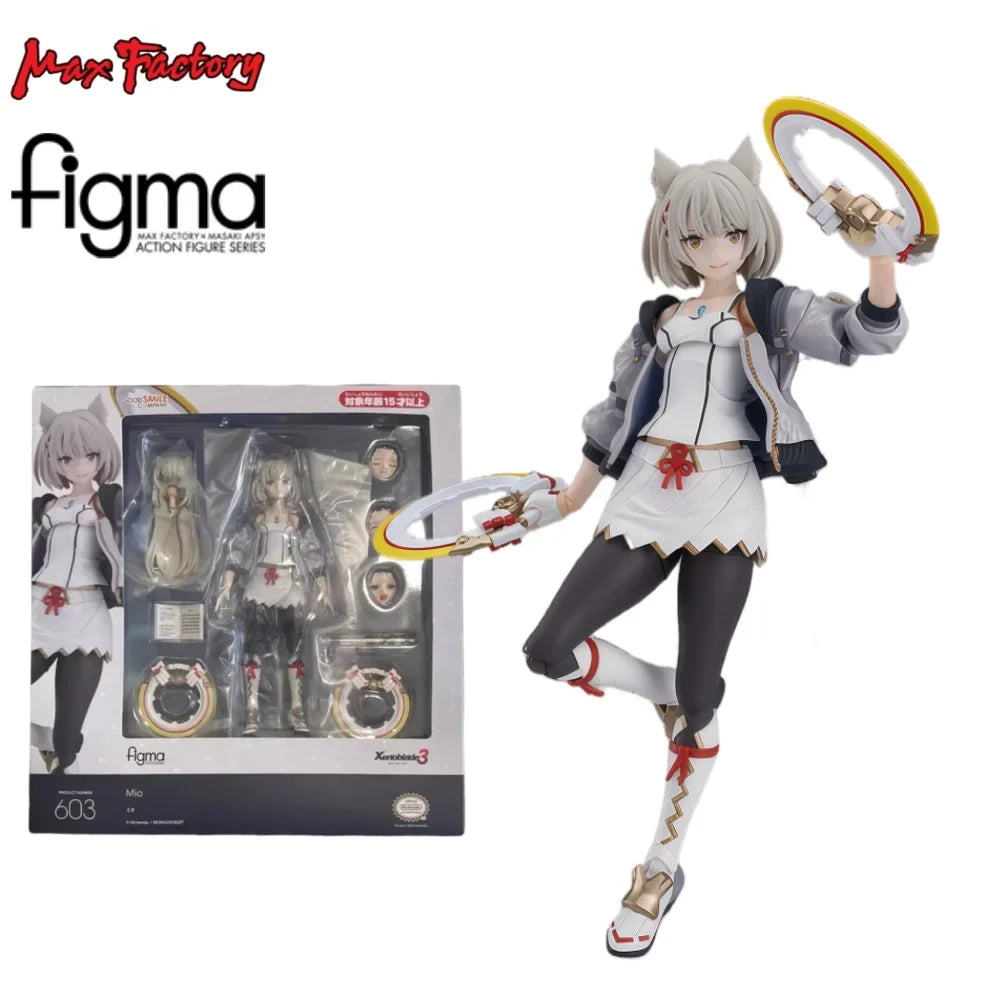 Max Factory Figma 635-Eunie / 603-Mio Anime Action Figure Model Kit Highly Detailed Gift for Collector & Fans Multi-accessory