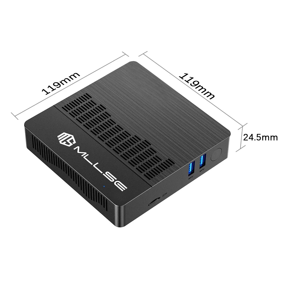 MLLSE Mini PC M2 Air Intel Gemini Lake N4000 Intel J3710 6GB RAM 128GB ROM Dual-Band WiFi Bluetooth USB Mini Computer