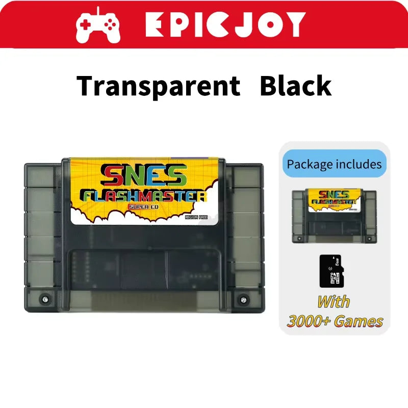 EPICJOY Super SNES Game Card 3000 in 1 SNES Card With 8GB TF Card For N SNES Console Compatible With original US Console