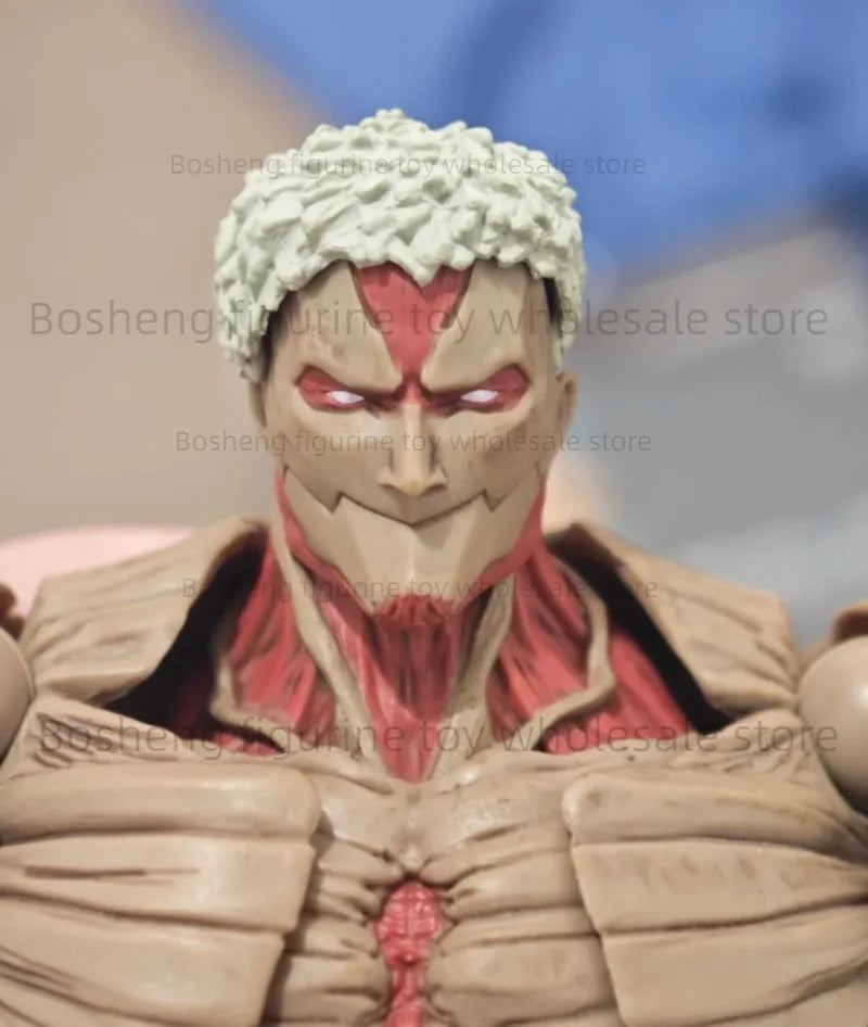 Original Kaiyodo Attack on Titan Amazing Yamaguchi Revoltech NR069 The Armored Titan Reiner Braun Anime Action Figure Model