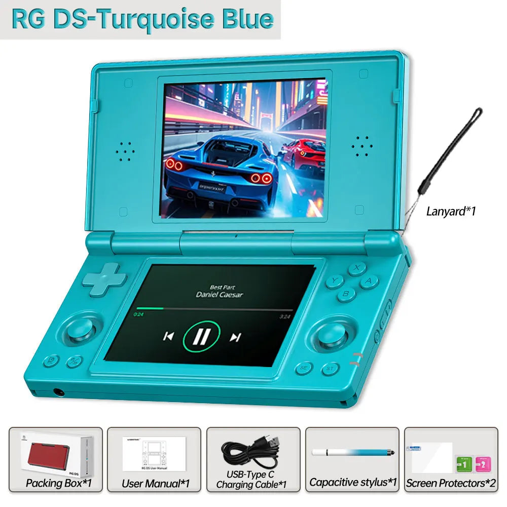 Anbernic RG DS Dual 4.0” IPS Screen Video Game Console Android 14 Support Dual Application On Split Screens & Hall Switch Chip