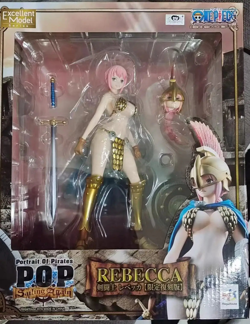 Original MegaHouse Portrait.Of.Pirates ONE PIECE  "Sailing Again" Gladiator Rebecca【Limited Edition】 Anime Characters Models