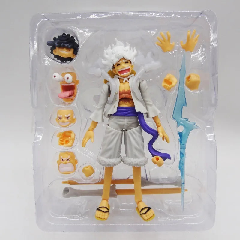 One Piece Shf Monkey D Luffy Figure Gear 5 Sun God Nika Luffy Action Figurine PVC Model Decoration Birthday Toys Gifts
